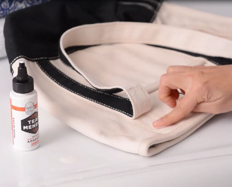 Re-Attaching A Torn Strap On A Canvas Bag